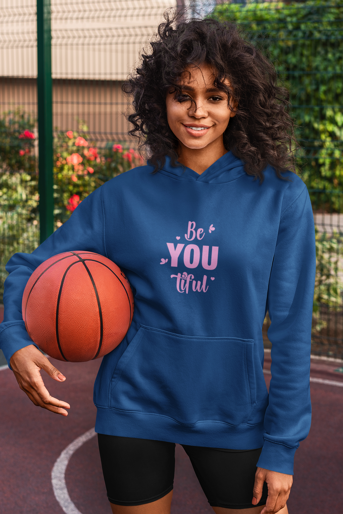 Be You Tiful Navy Blue Pink Hoodie WUV GEAR