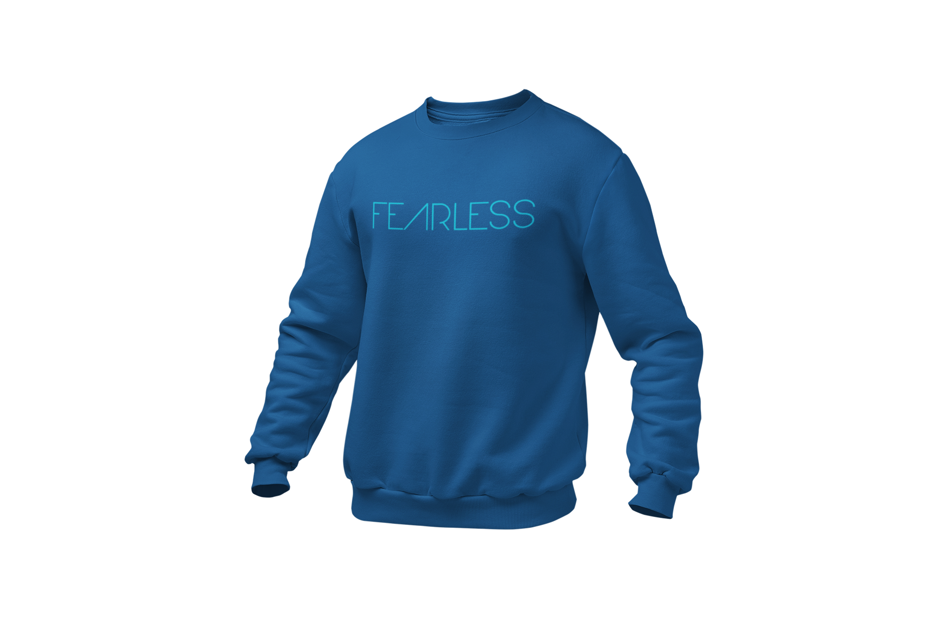 Fearless • Navy Blue + Aqua Sweatshirt
