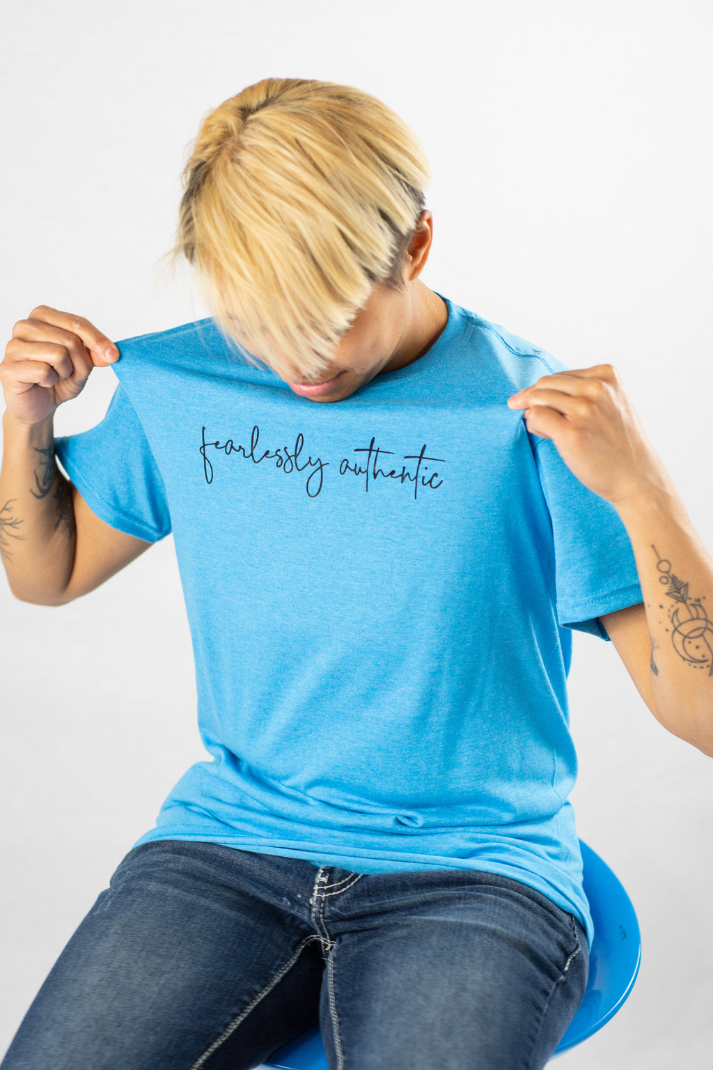 Fearlessly Authentic • Heather Sapphire Tee