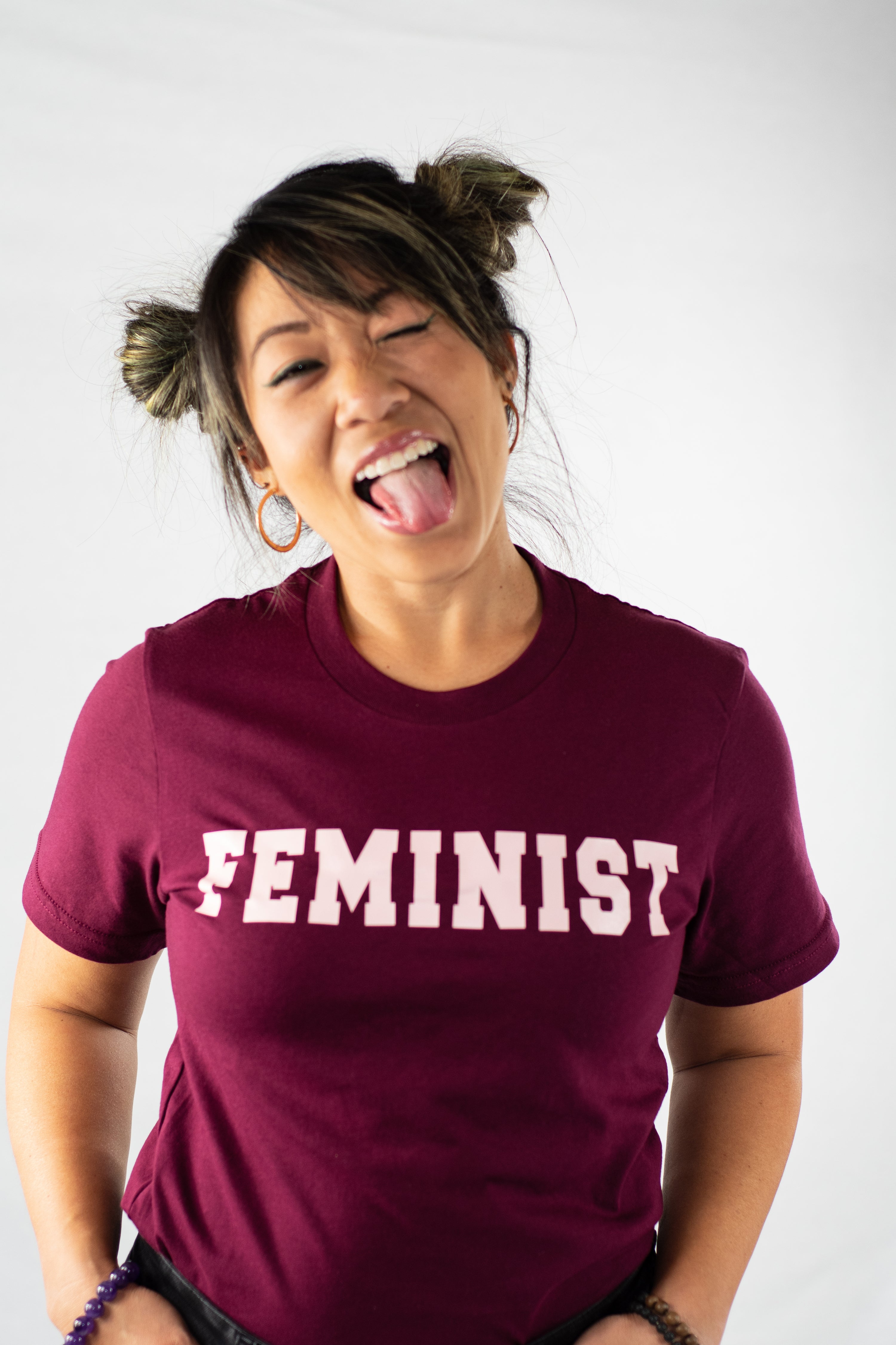 Feminist • Plum + Pink Tee