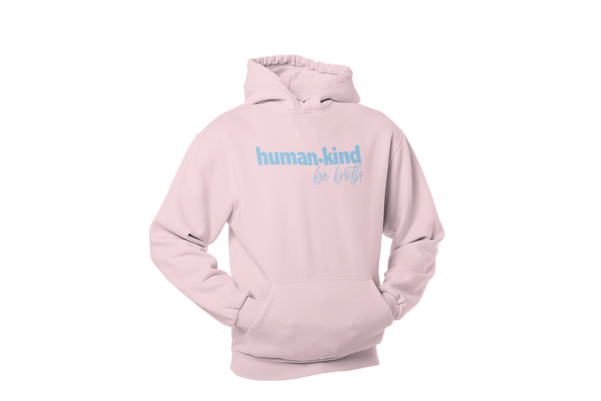 Human + Kind [be both] • Pink + Blue Hoodie