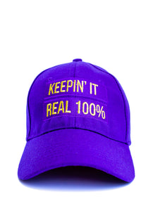 Keepin' It Real 100% • Purple + Yellow Dad Hat